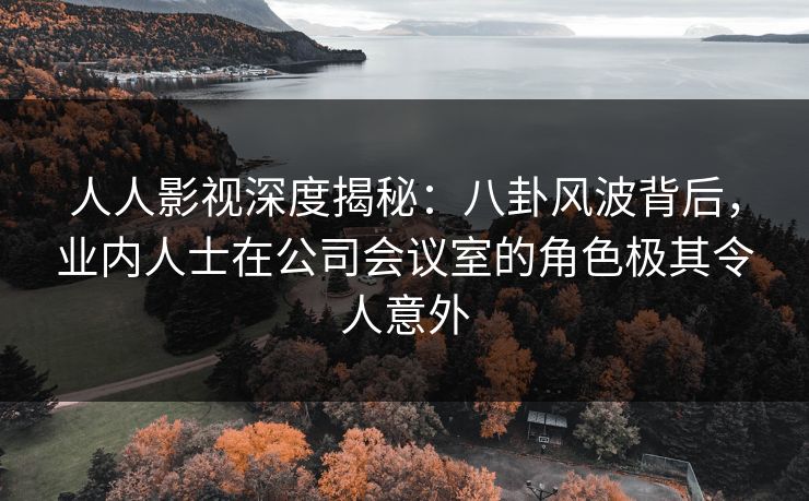 人人影视深度揭秘：八卦风波背后，业内人士在公司会议室的角色极其令人意外